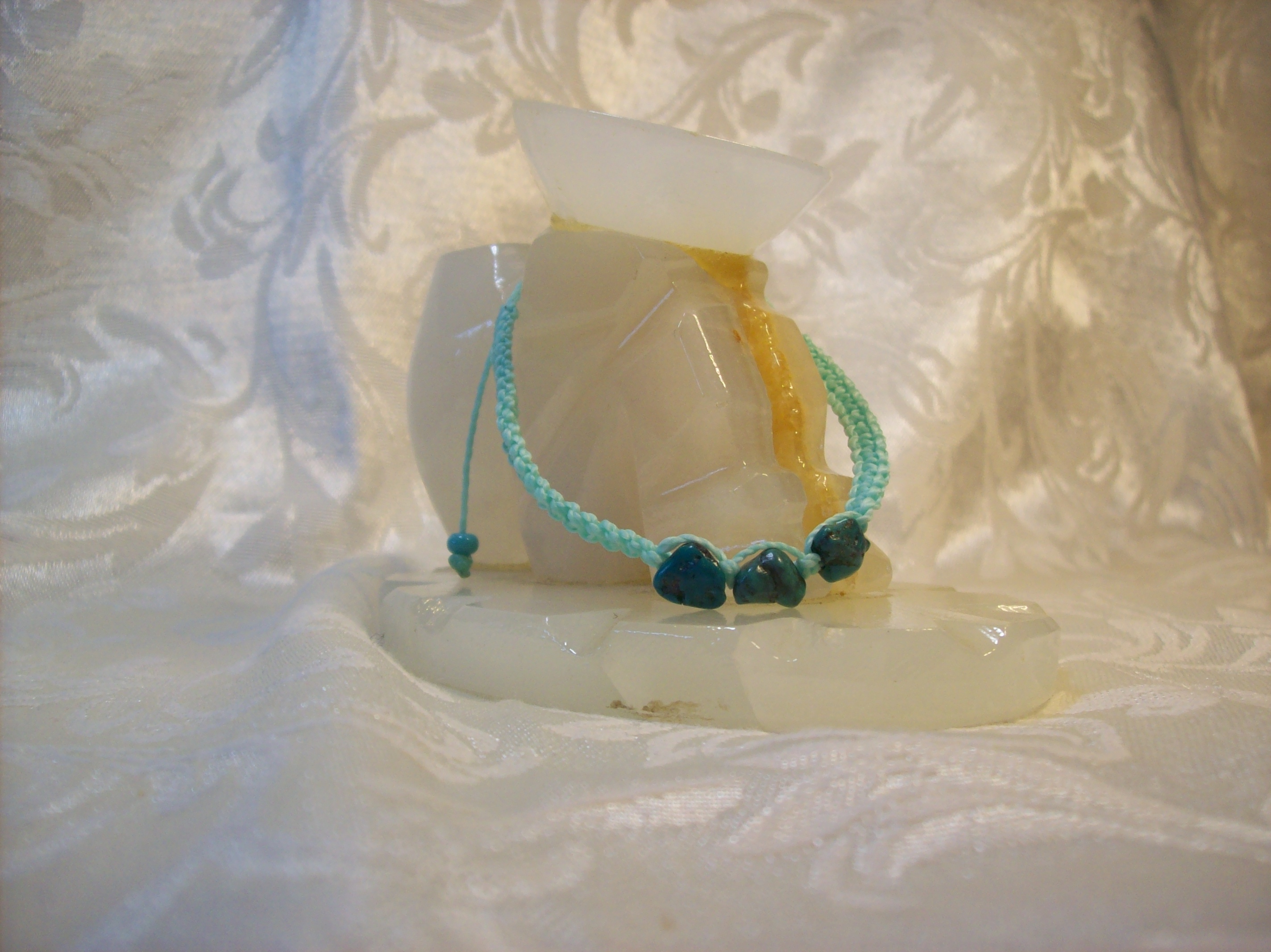 Turquoise nugget Macramé Bracelet 