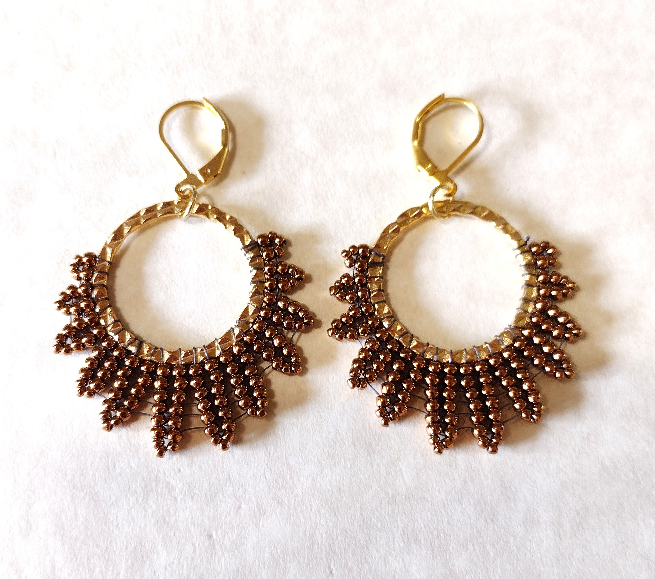Bronze Fan Earrings