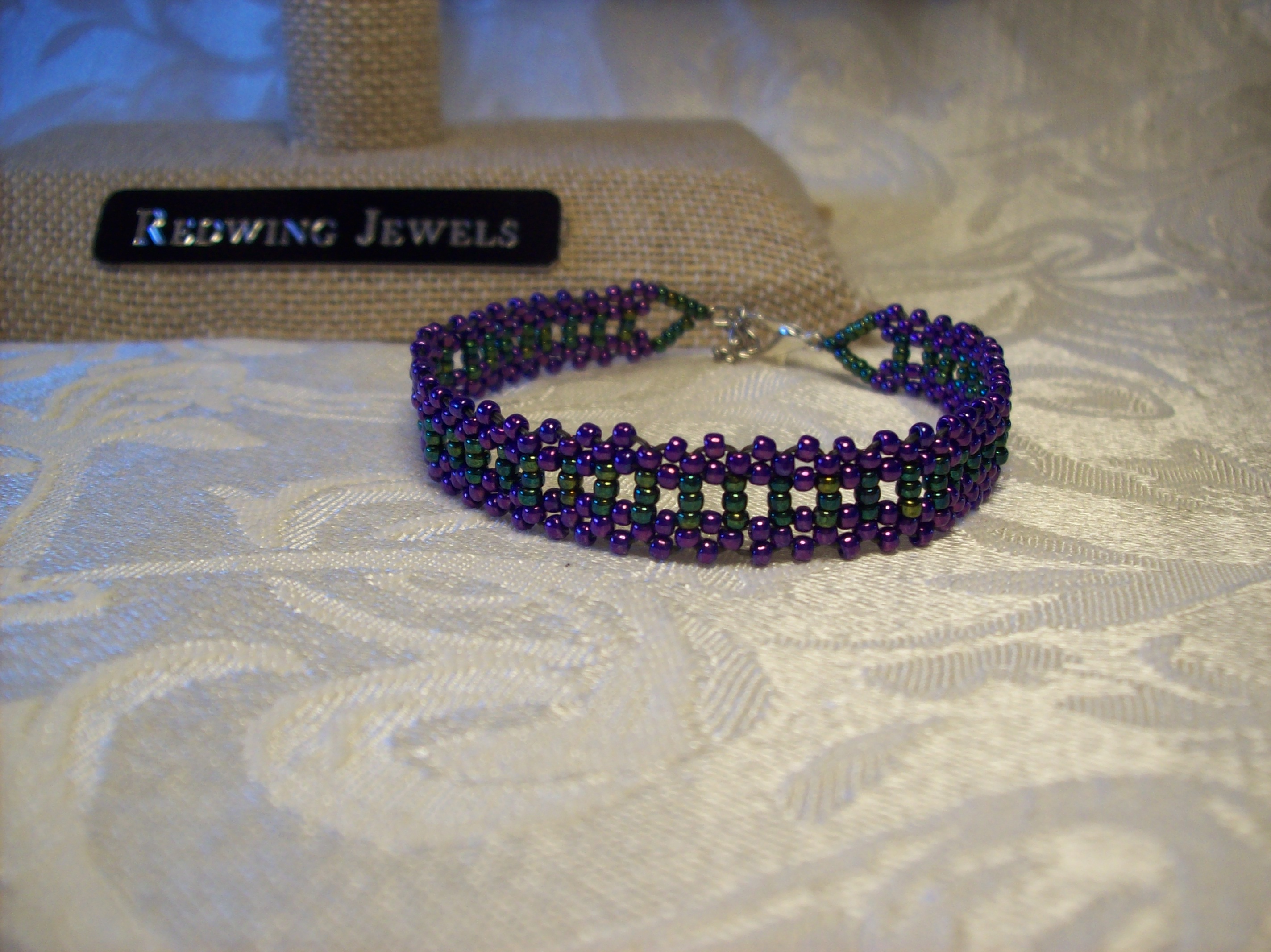 Purple & Green Lace Bracelet