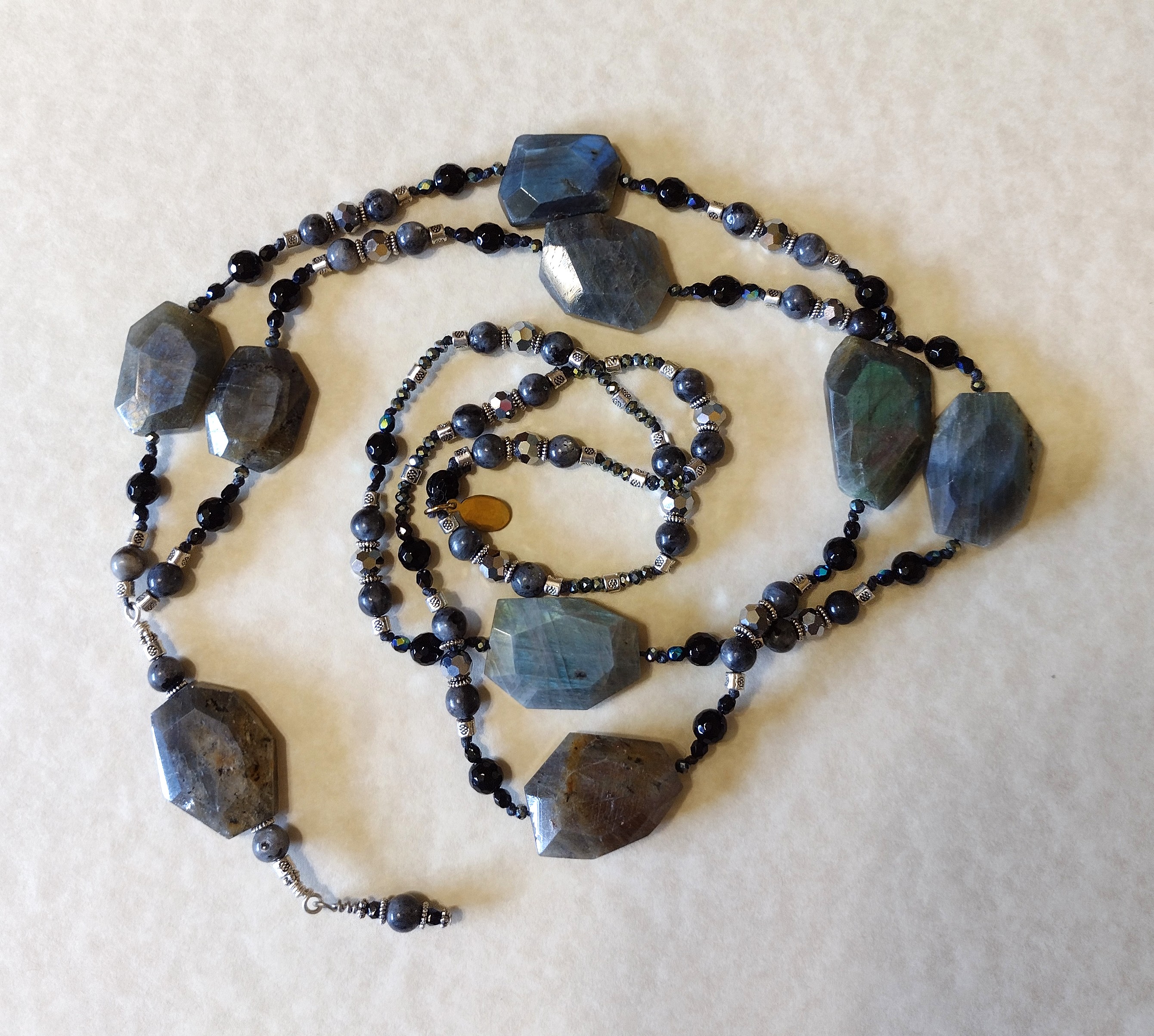 Knotted Labradorite Necklace 