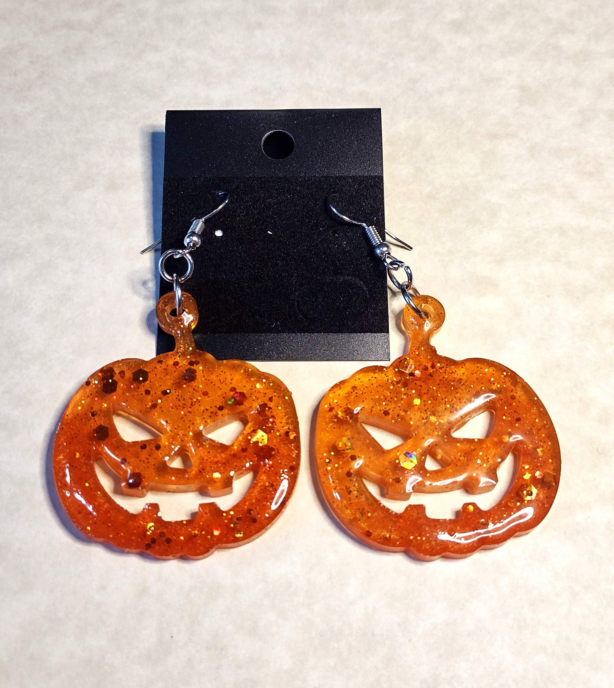 Resin Pumpkin Earrings