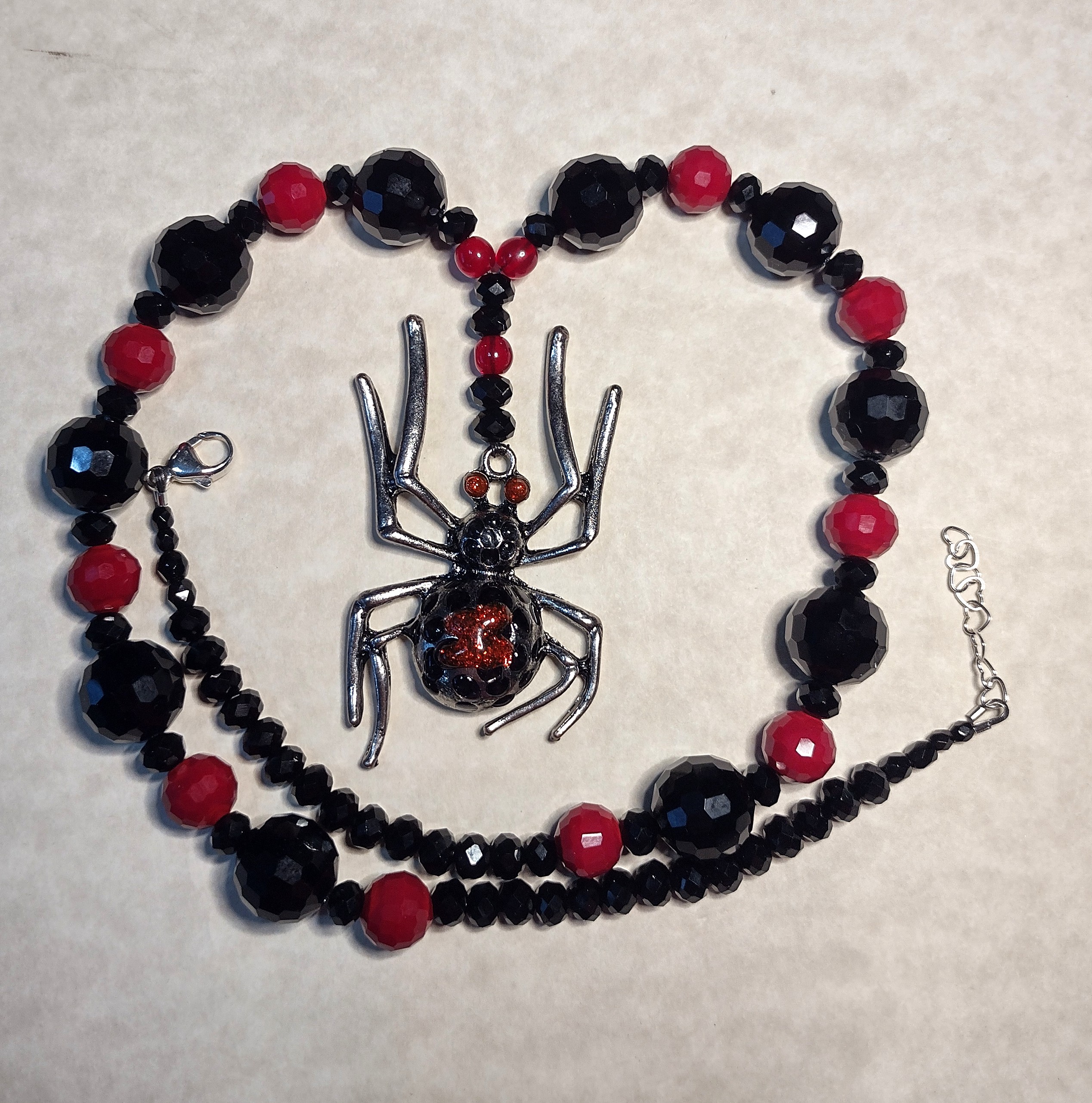 Black Widow Spider Necklace