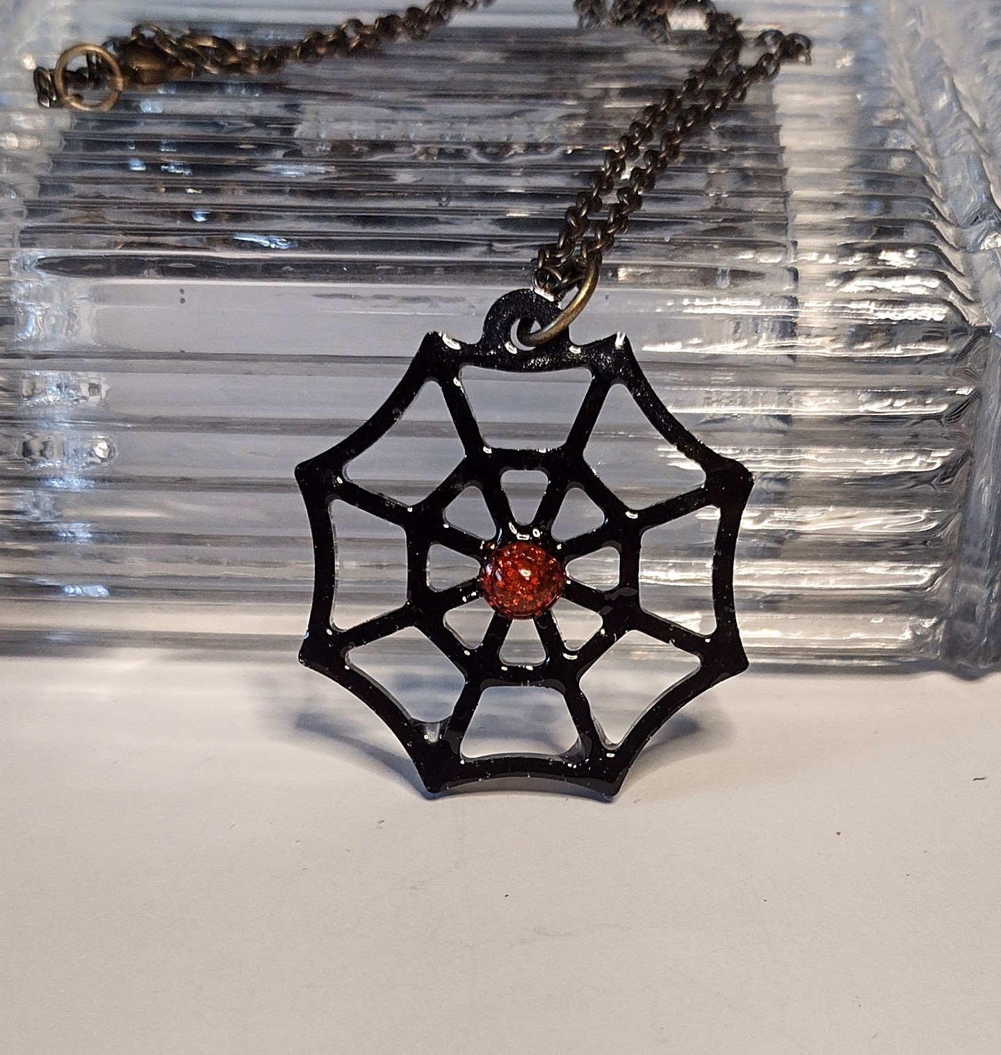 Spiderweb Pendant Necklace
