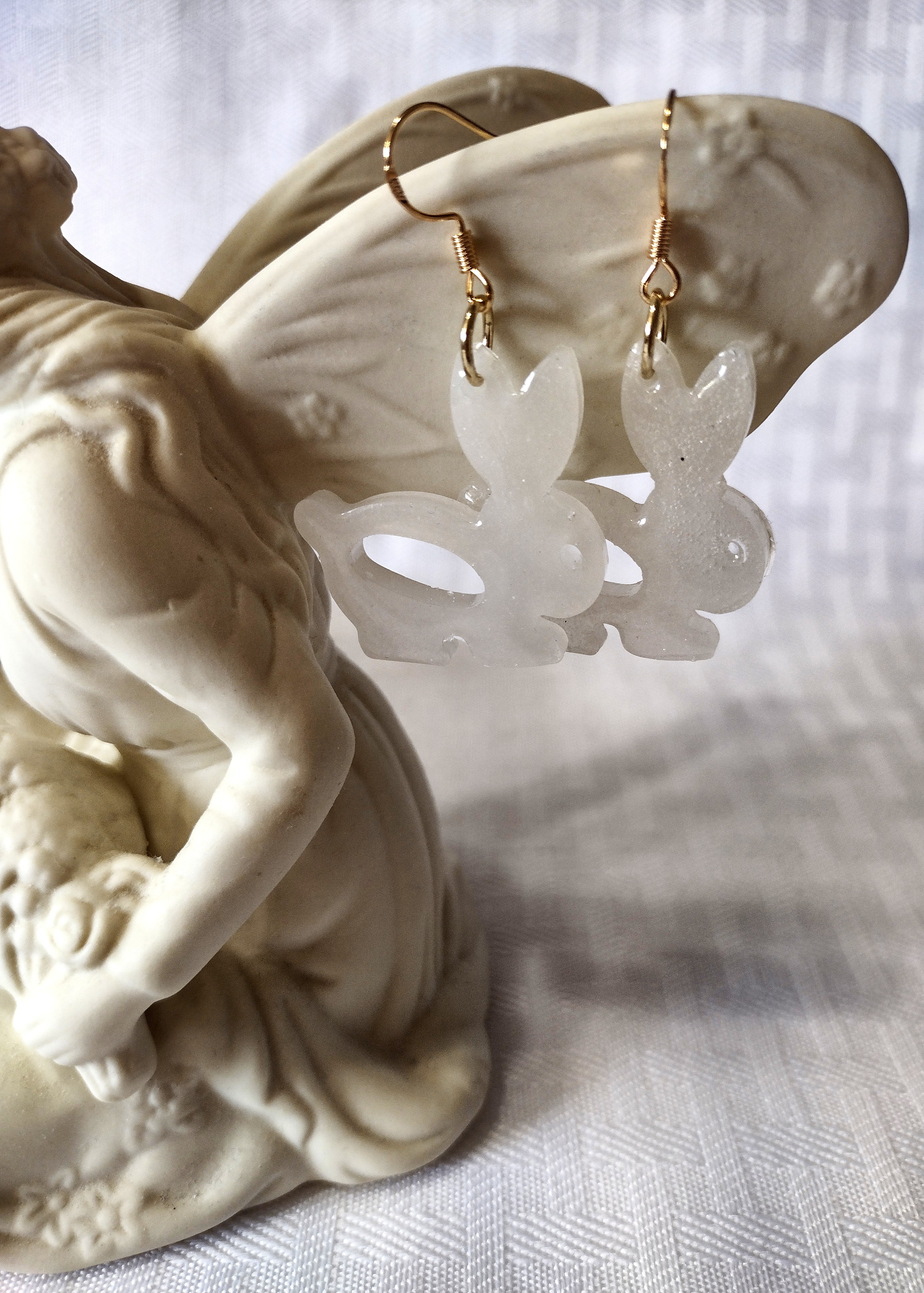 Resin Bunny Earrings