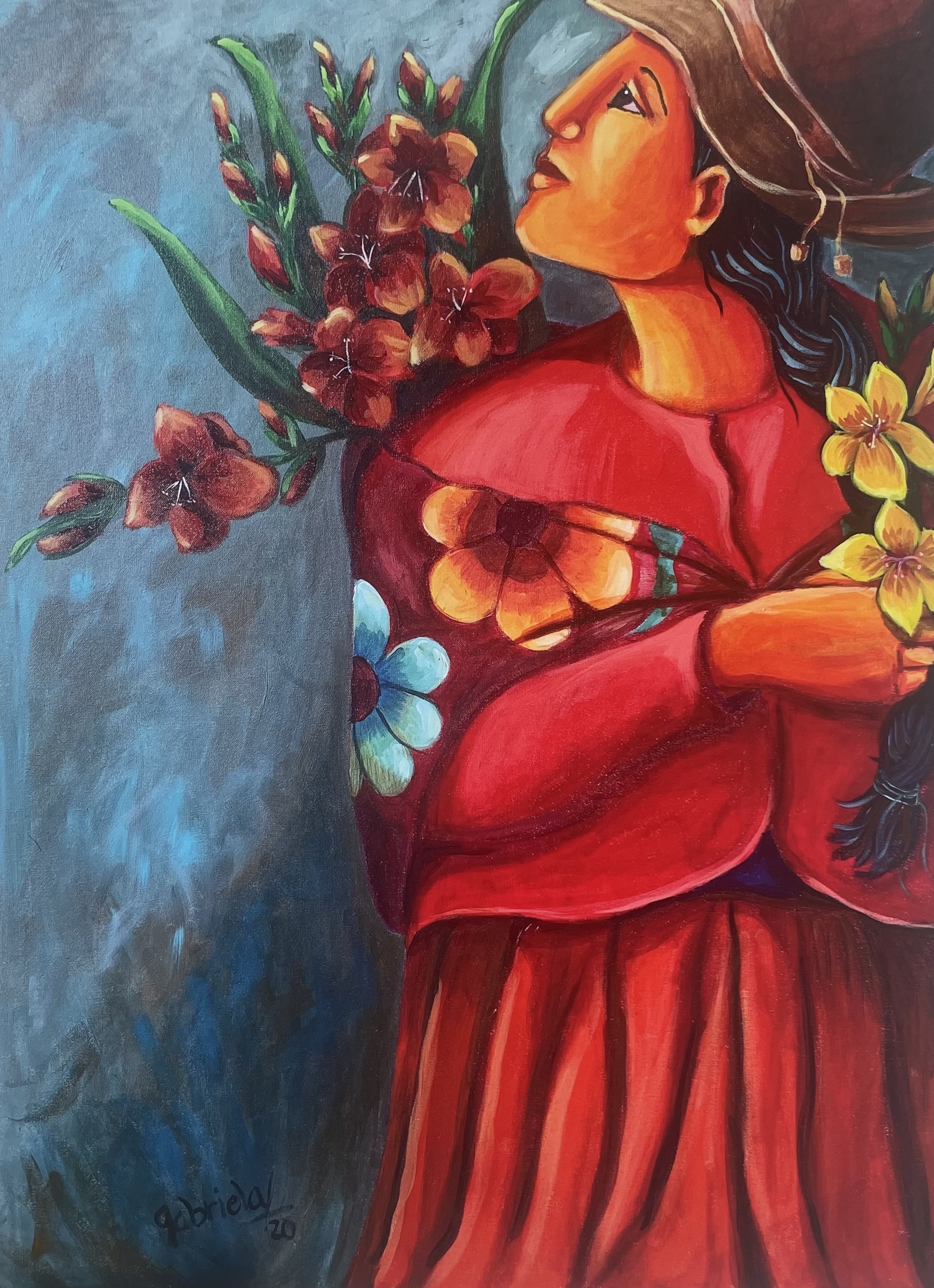 Woman with Flowers