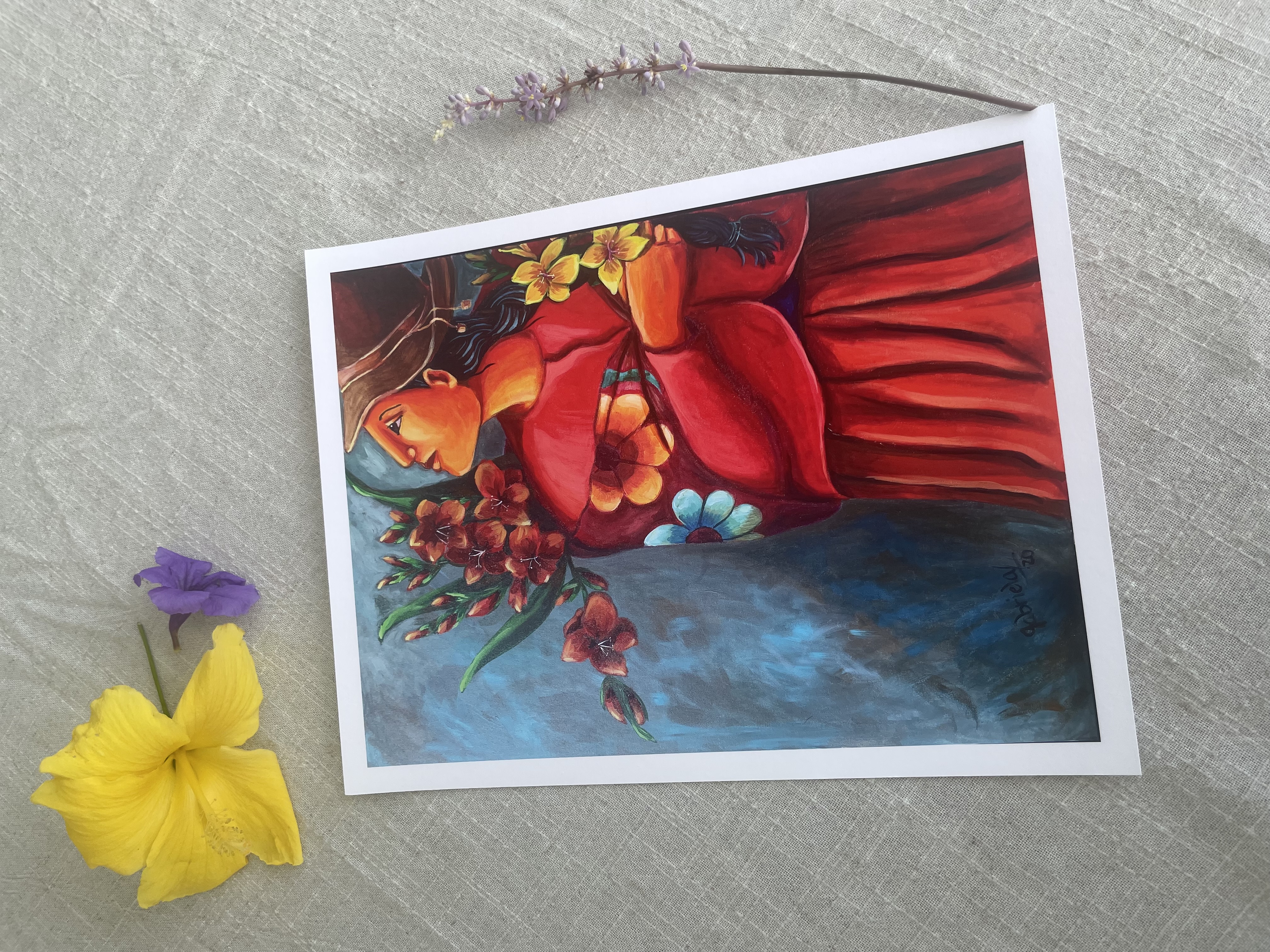 Woman with Flowers