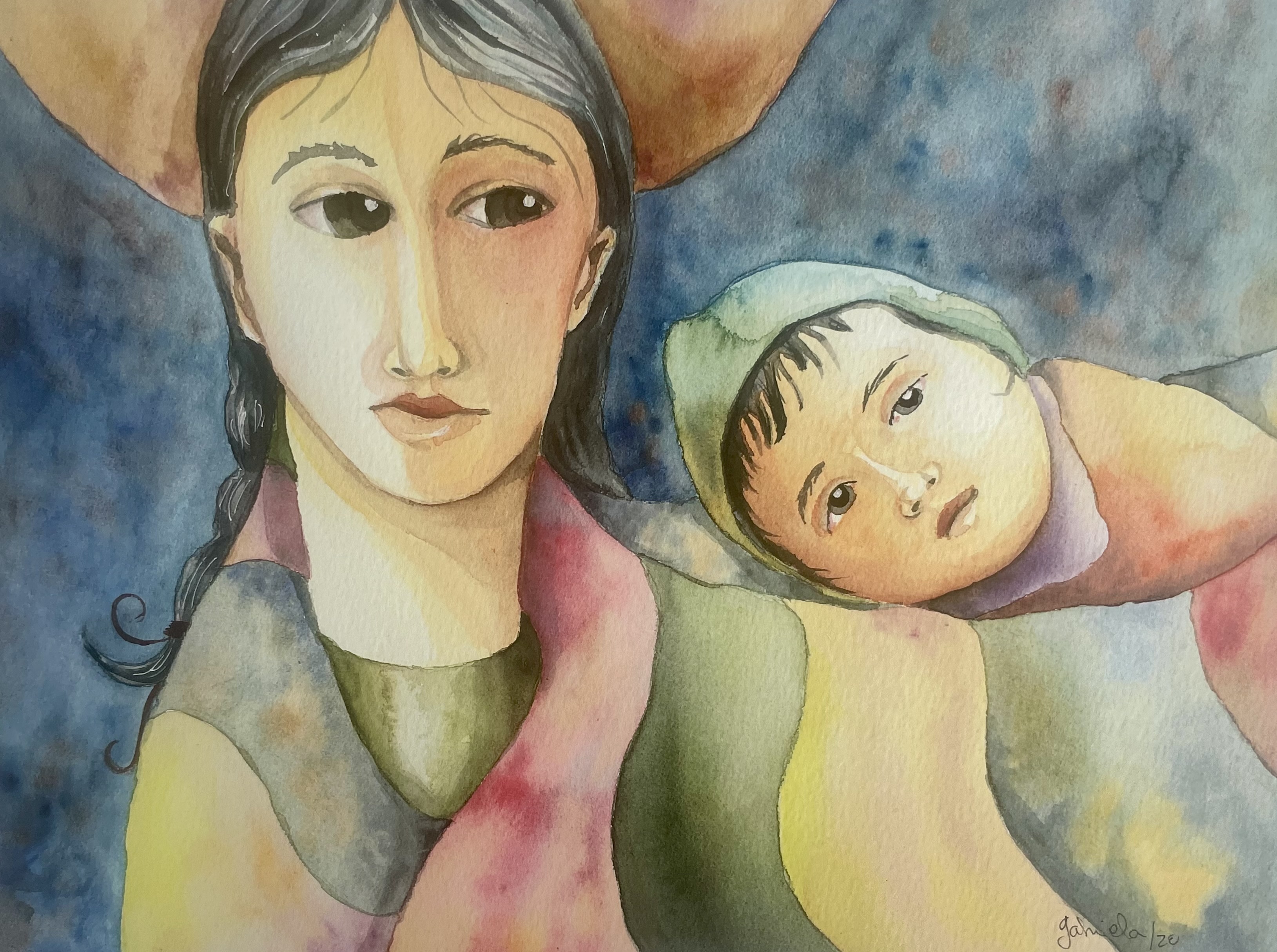 Indigenous Mother with her Child