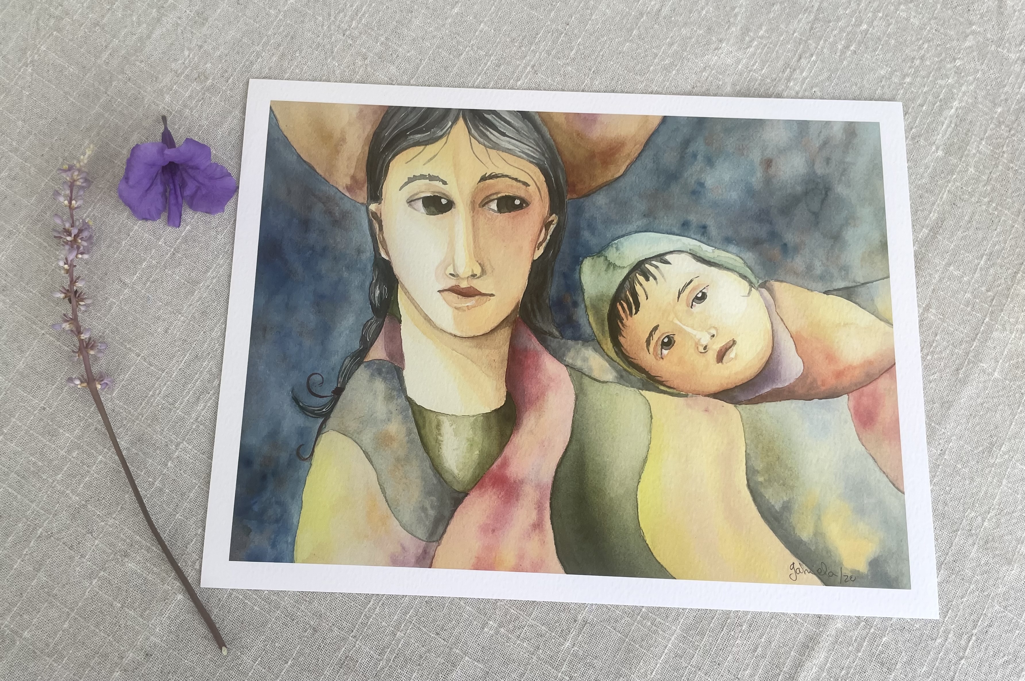 Indigenous Mother with her Child