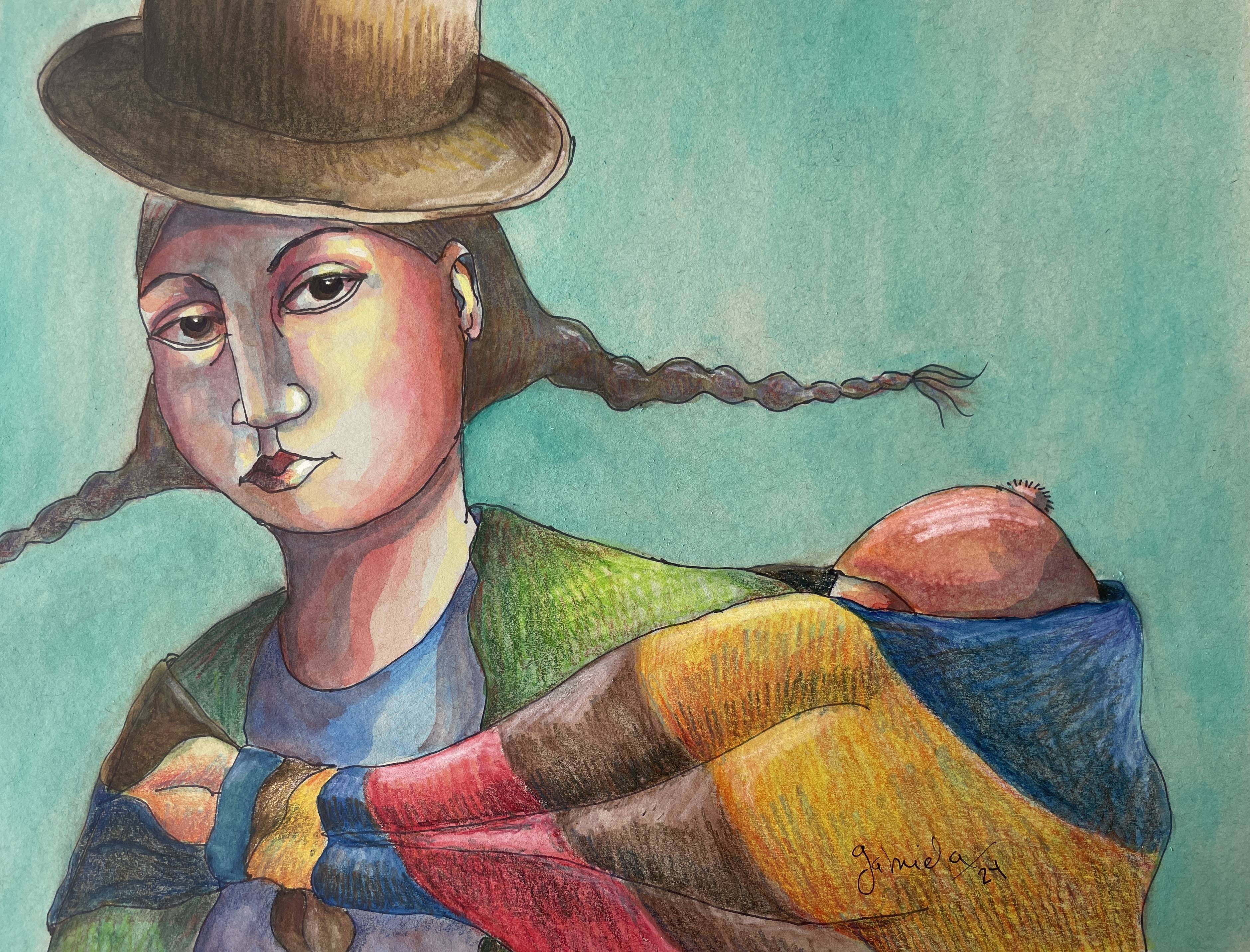 Andean Mother and Child