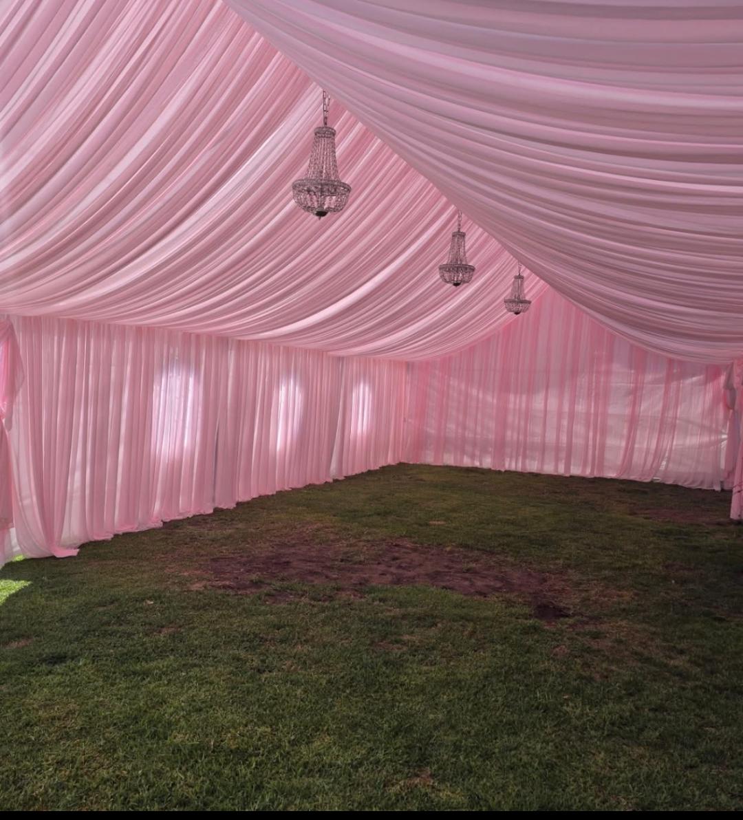 Elegant Pink Draped Tent