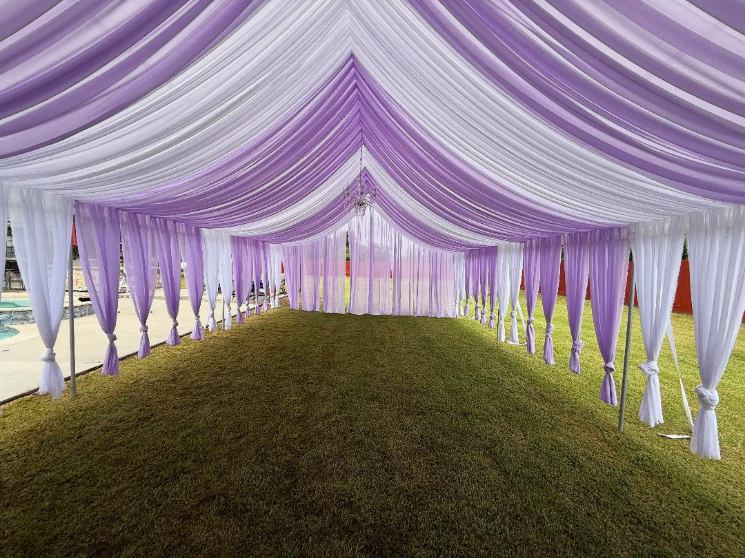 20x80 Tent Draping