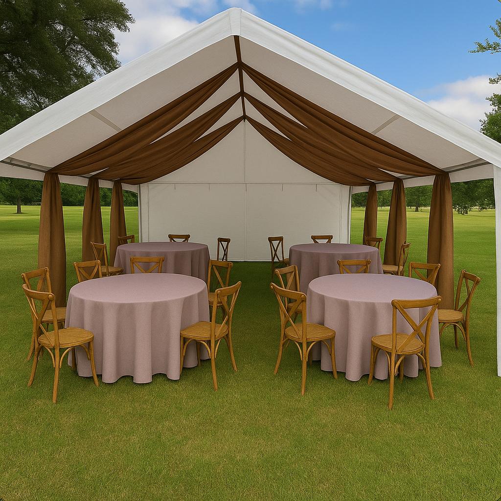 Outdoor Event Tent with Drapes