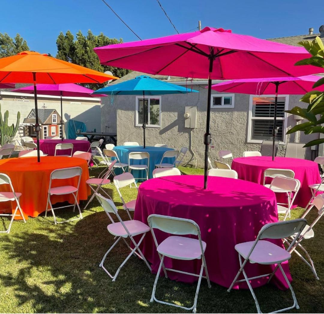 Outdoor Table With Umbrella  Chair Set