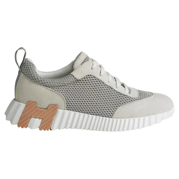 Chaussures Bouncing Gris Lulea & Blanc style Hermeses
