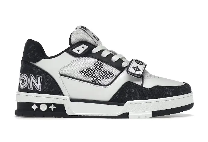 Chaussures Basses Style LVi Trainer Noir et Blanche à Scratch