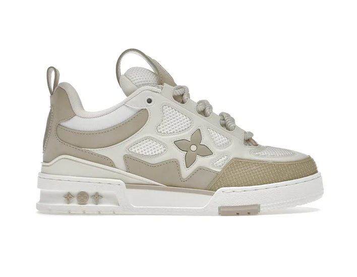 Chaussures Basses Style LV Skate Beige