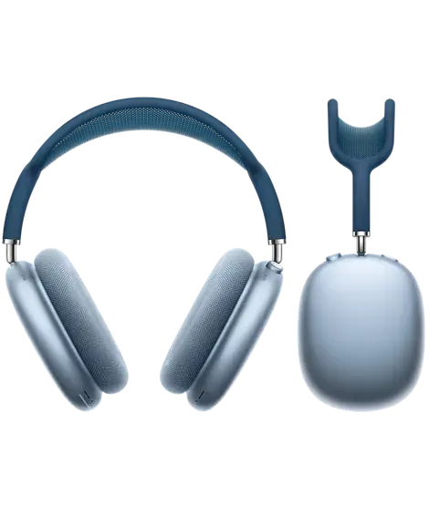 Casque audio sans fil bleu style AirPads Max 