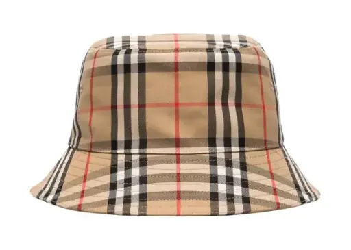 Chapeau bob à carreaux style Burberry