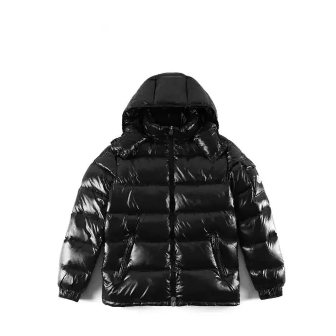 Doudoune noire vernis style Monclere
