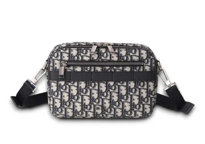 Sacoche blanche à motifs noirs style Diore