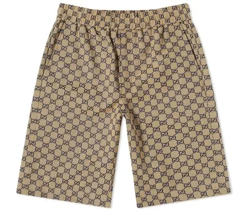 Short Beige avec Logo style GG