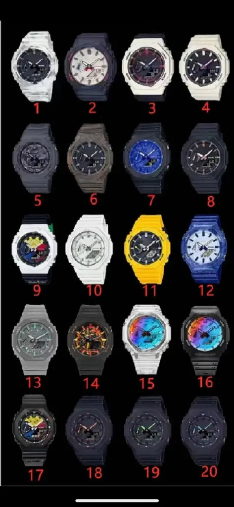 Montre numérique de sport pour homme automatique style G-S