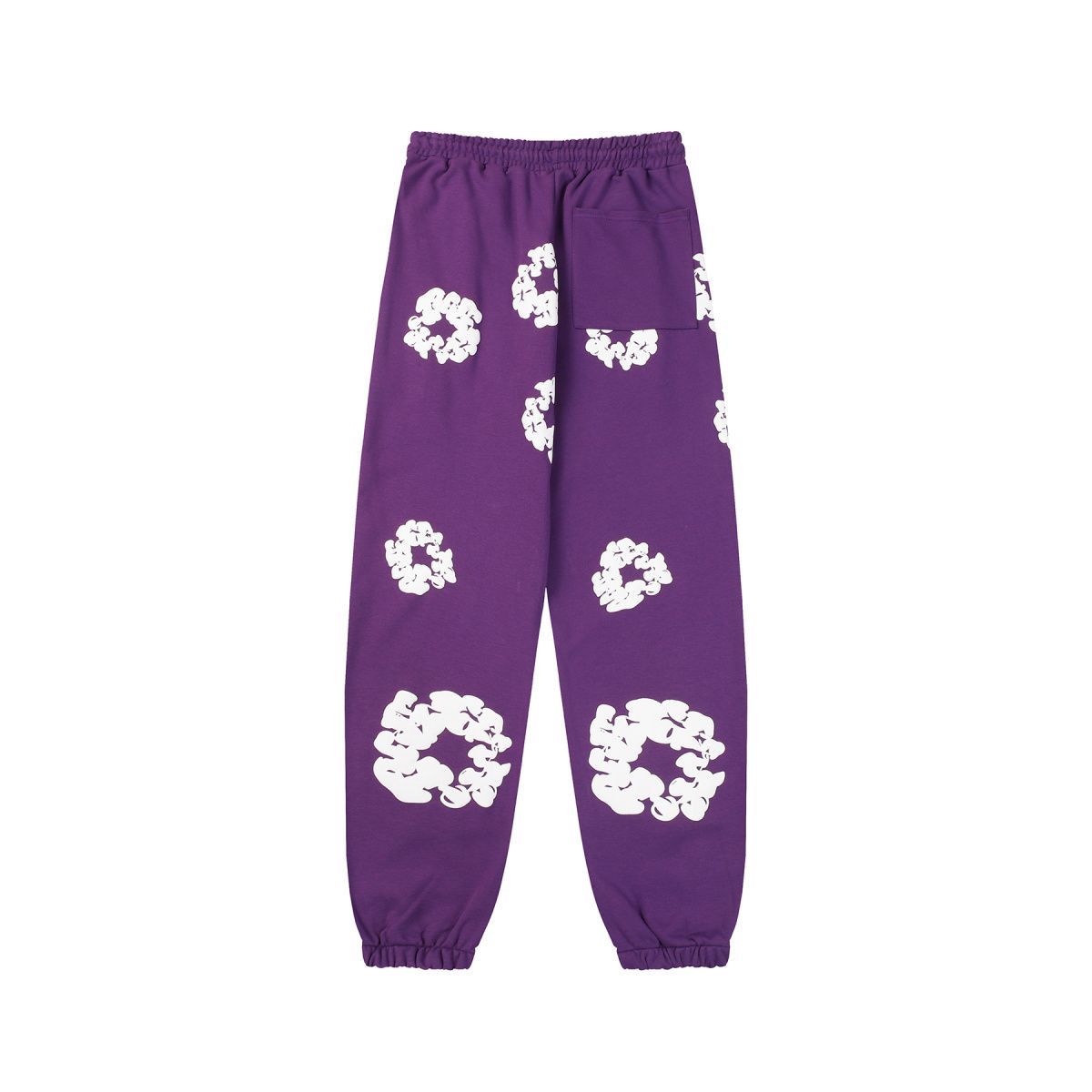 Pantalon de jogging violet à motifs blancs style Brentiny Parisia