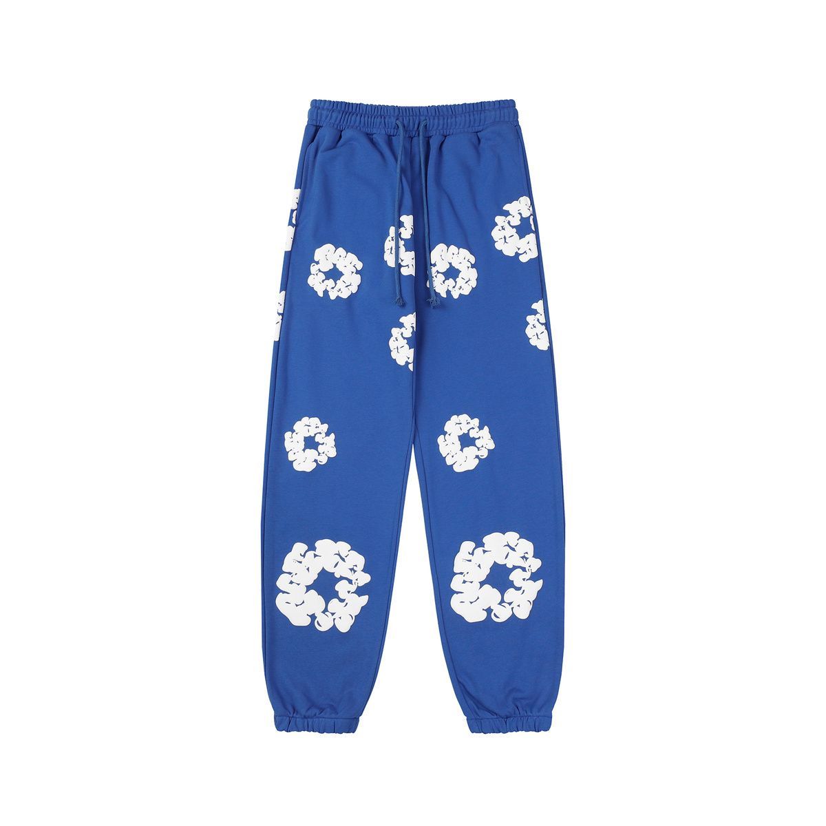 Pantalon de jogging bleu à motifs blancs style Brentiny Parisia