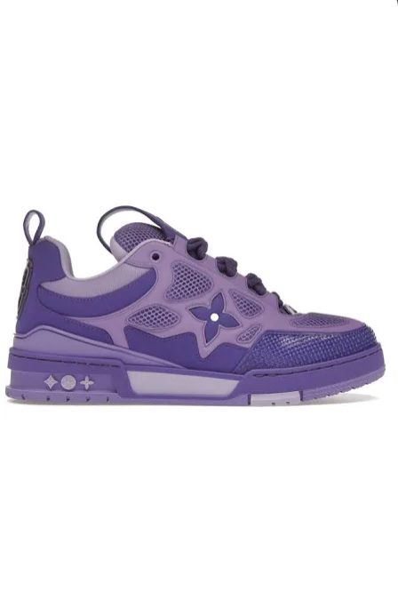 Chaussures basses violette style LV skate