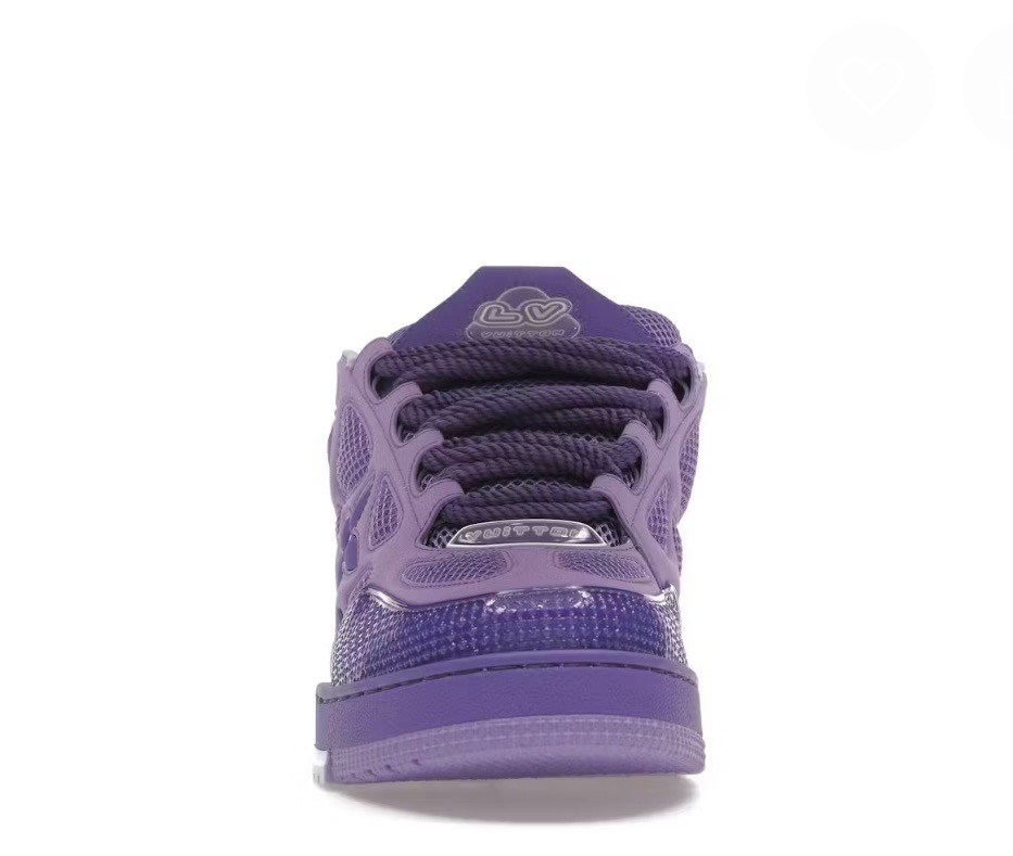 Chaussures basses violette style LV skate