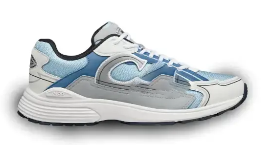 Chaussures de Sport Couleur Bleu et Blanc à Lacets style CD B30