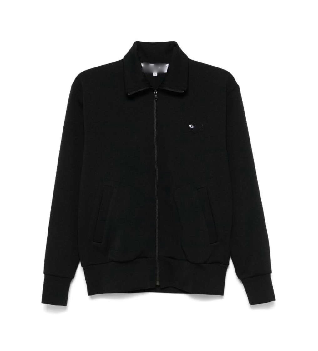 Veste zippée noire avec imprimé cœur style Comme des Filles