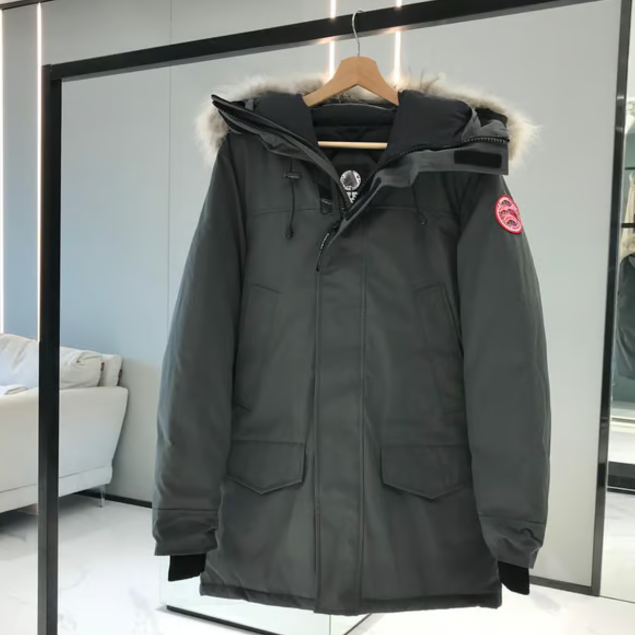 Doudoune d'hiver avec capuche à fourrure style Canada Goosa