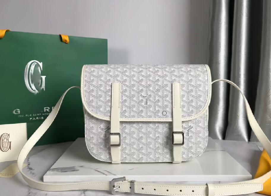 Sac à main blanc à motifs style Goyarde