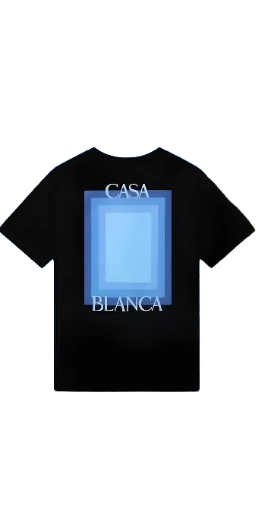 T-shirt Noir Motif Bleu style CasaBlancas