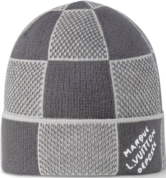 Bonnet en laine gris Damier Heritage style LVi