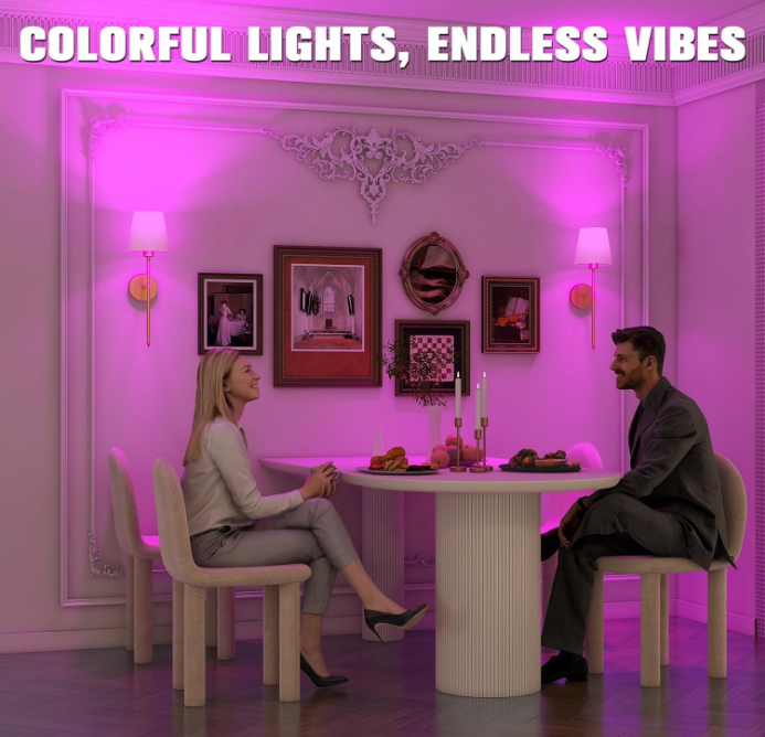 Wall Lights Battery Operated Wall Sconces Set of 2,Gold Wireless Wall Sconces with Remote,9 Colors Modes Rechargeable Wall lamp for Bedroom Living Room