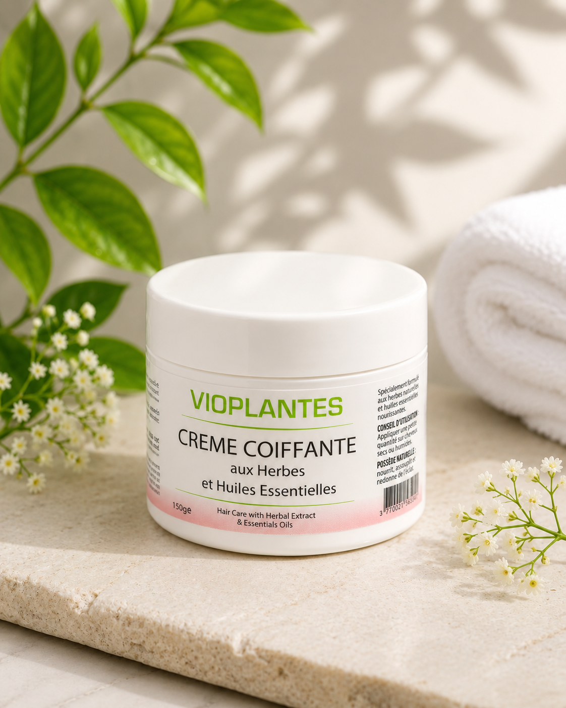 Crème Coiffante aux Herbes et Huiles Essentielles
