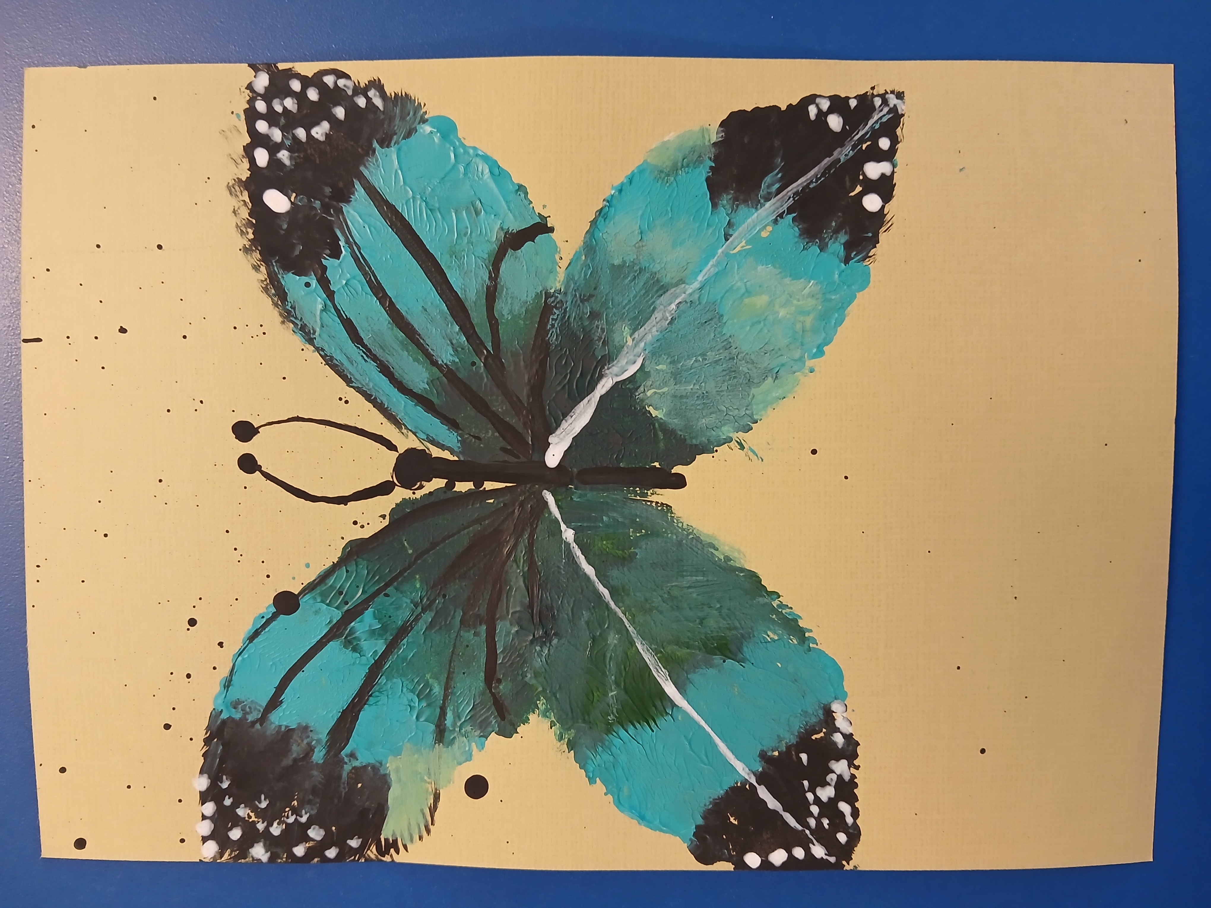 Leaf print butterfly