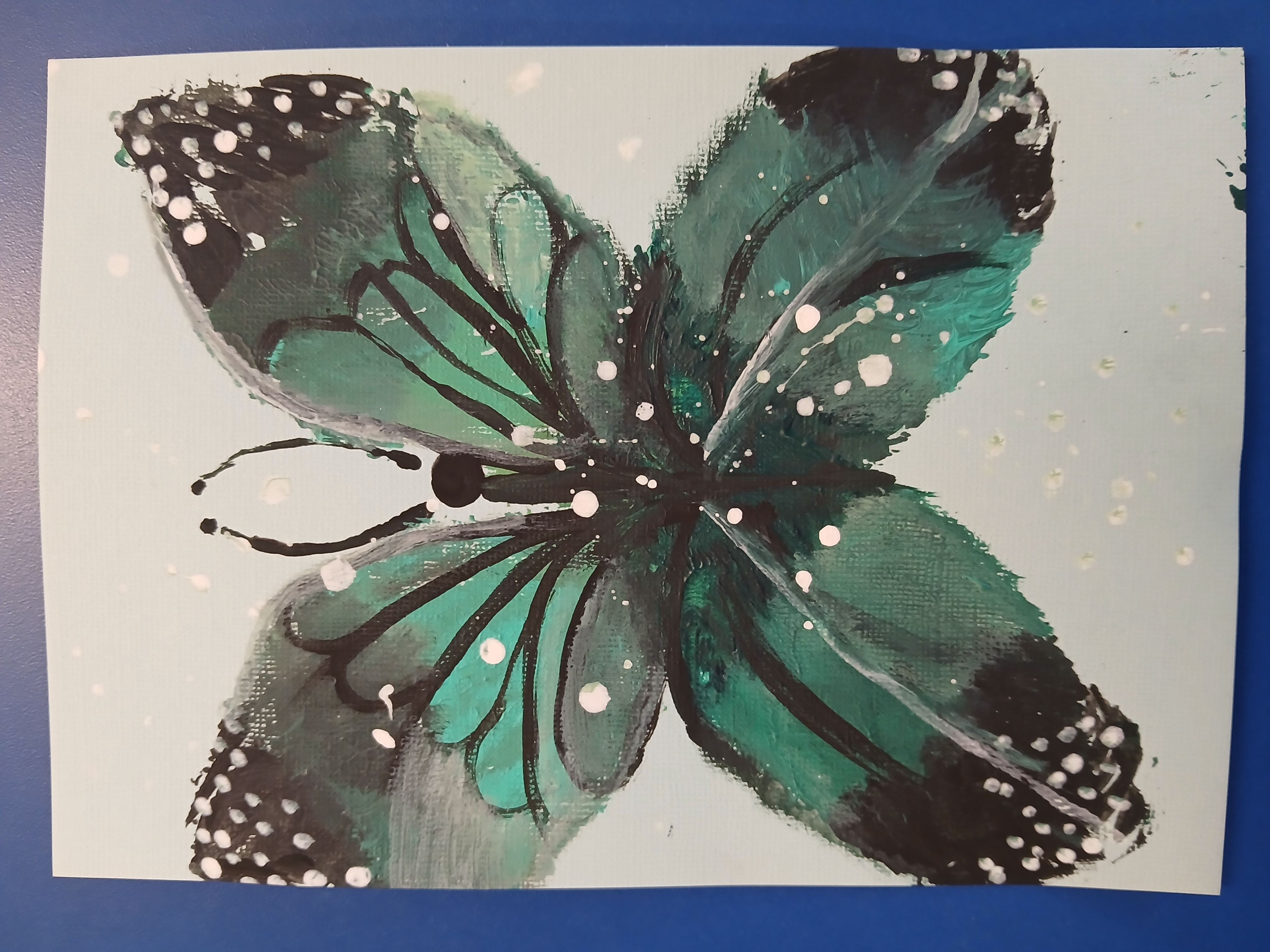 Leaf print butterfly