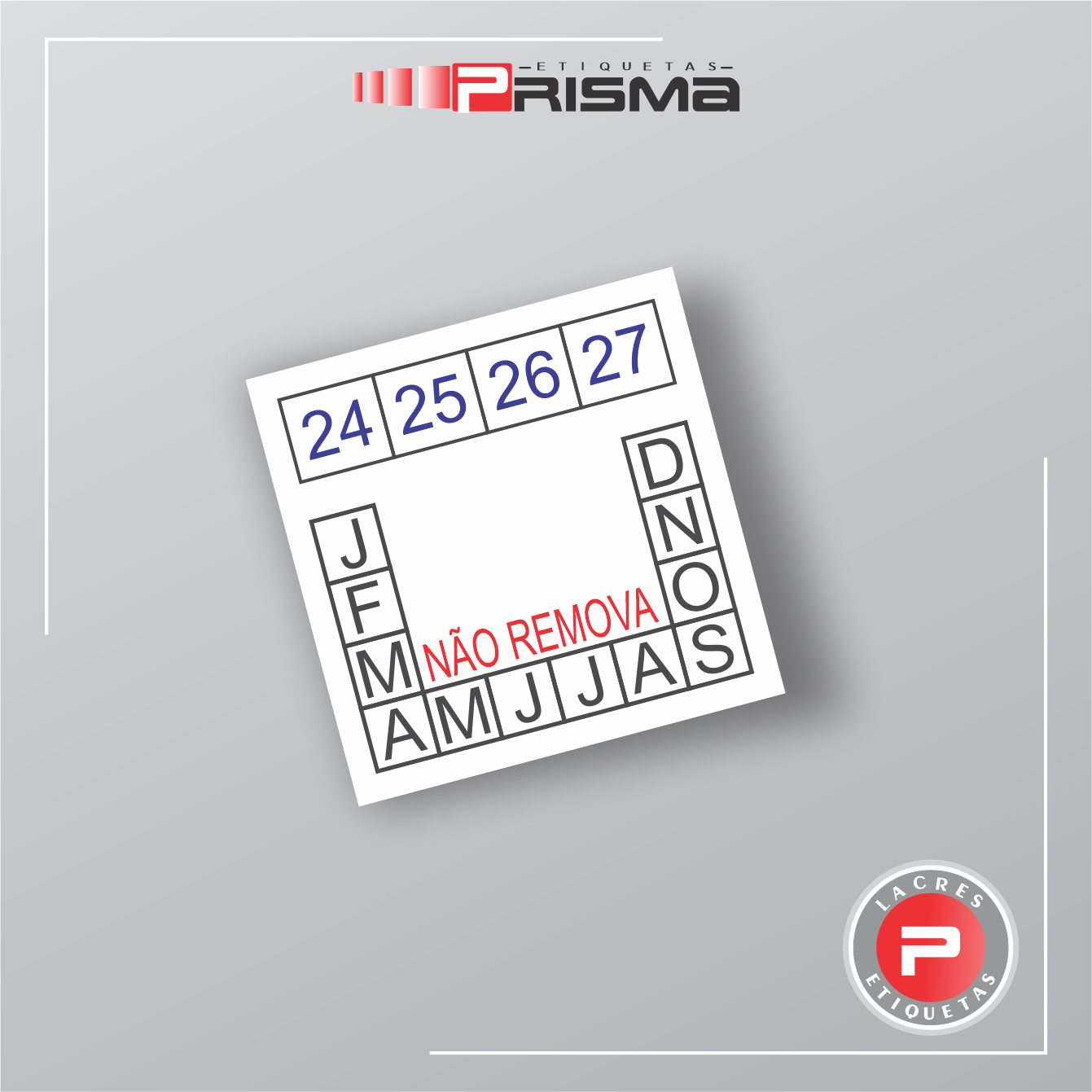 Lacres de Garantia 10x10 mm vinil destrutível