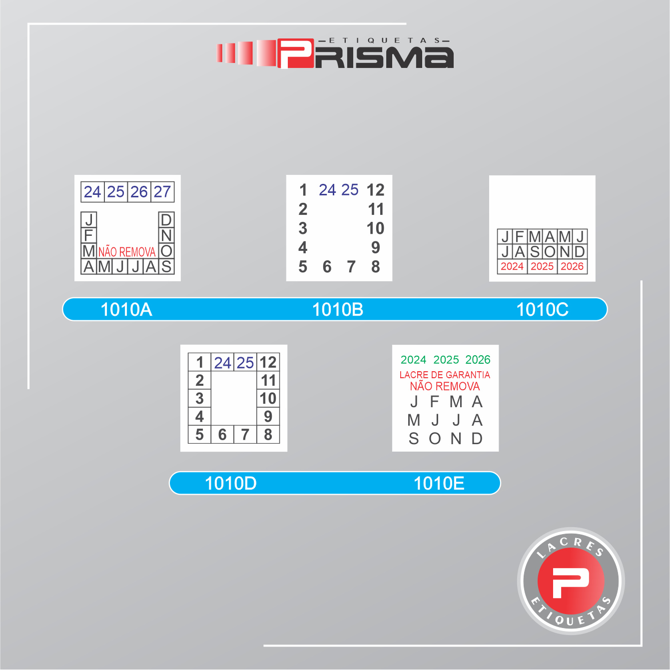 Lacres de Garantia 10x10 mm vinil destrutível