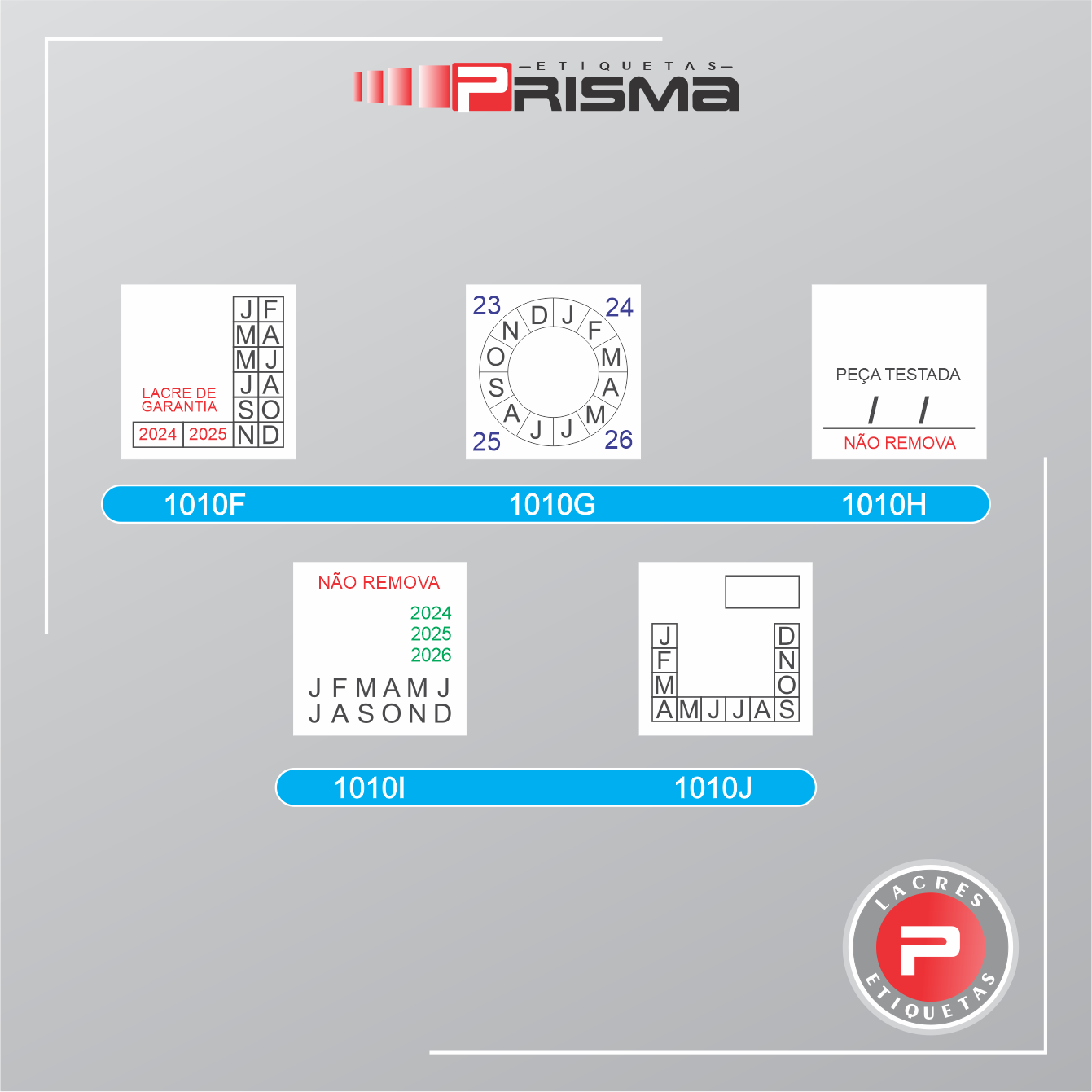 Lacres de Garantia 10x10 mm vinil destrutível