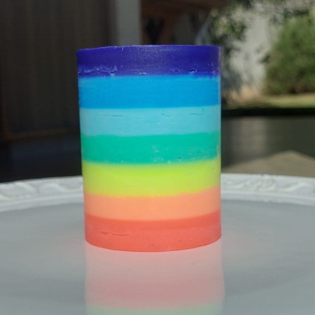 Vela 7 Chakras Cilíndrica