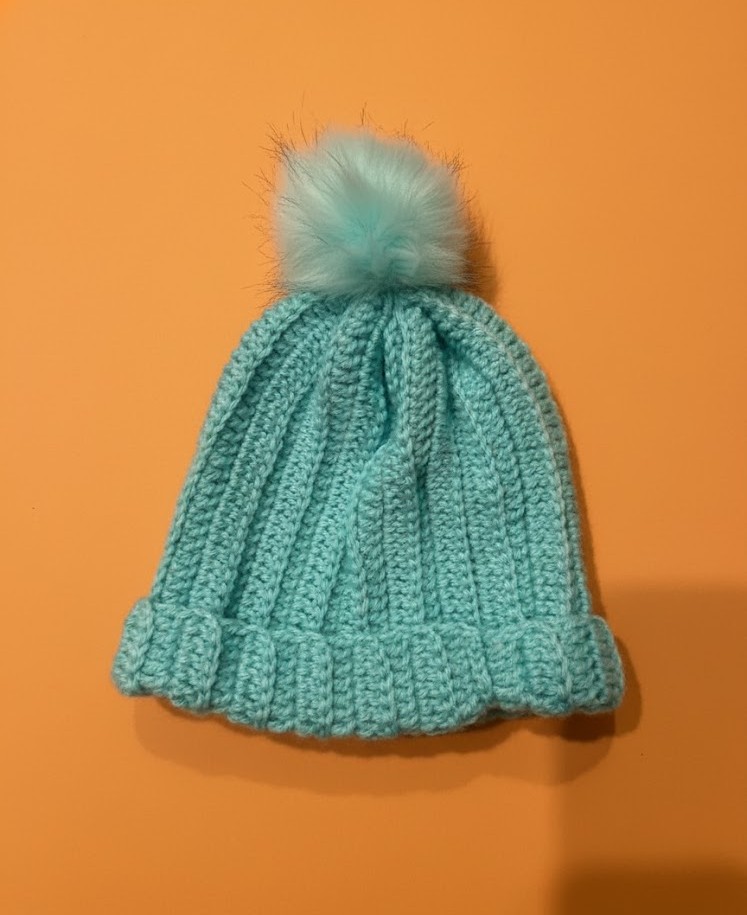 Blue Knitted Beanie
