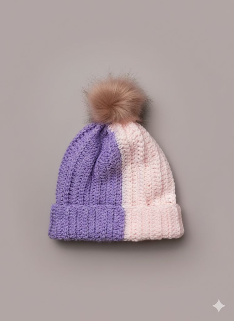 Two-Tone Knit Beanie
