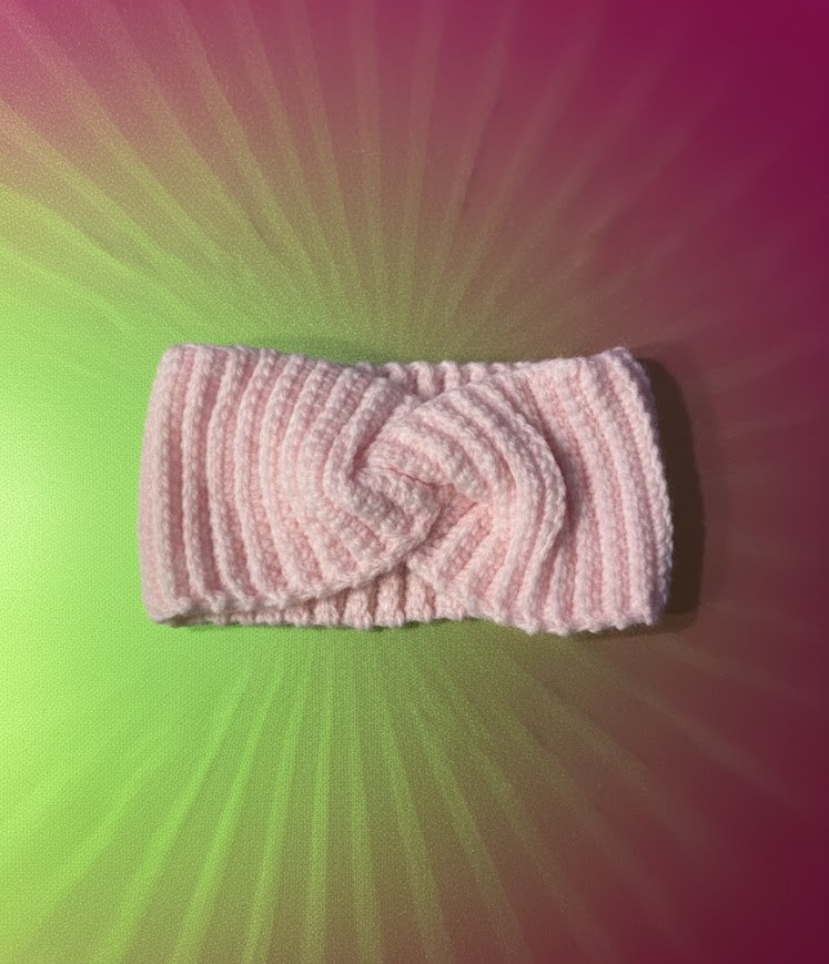 Knitted Pink Headband