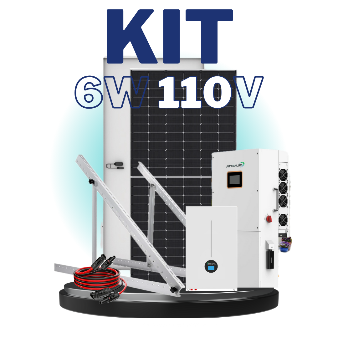 Kit solar 6Kw 110 V hibrido on -grid