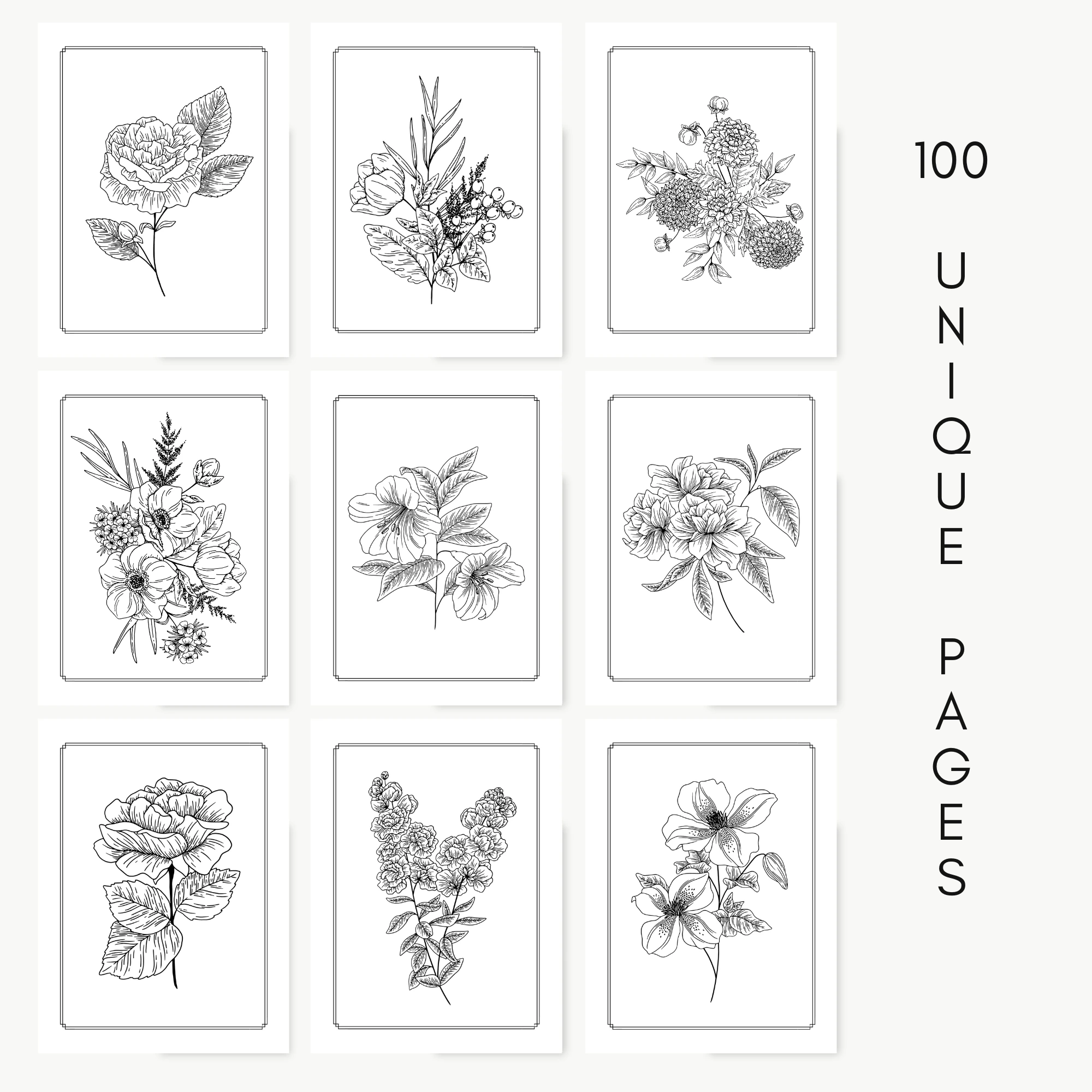 Coloring Book Floral