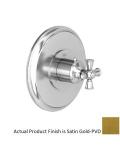 3-2404TR/24S 3/4" Aylesbury Round Thermostatic Trim Plate with Handle in Satin Gold - PVD (Rough-In Valve Sold Separately)